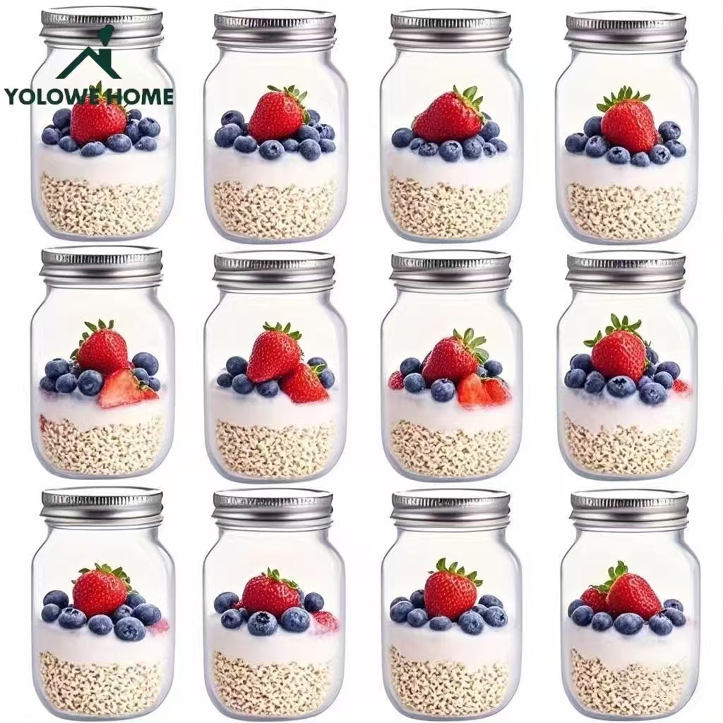 Baby Food Jars Glass - 6Pcs, 12Pcs, 500Ml/16Oz, Glass Mason Jars,