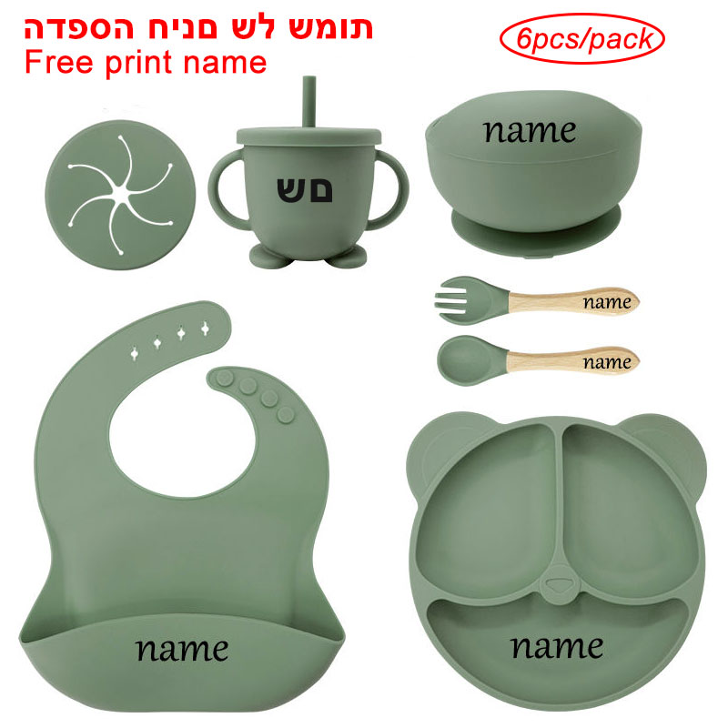 Baby Food Tracker - Baby Feeding Plate Sets Suction Bowl