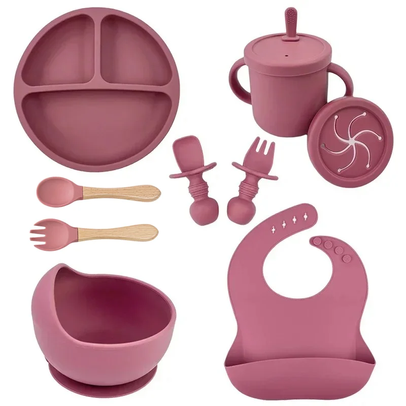 Baby Food Dinner - Food Grade Silicone Child Dish Set