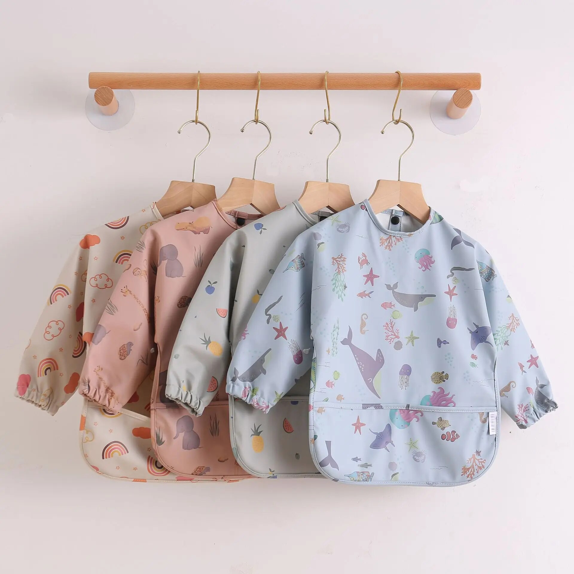 Bib Long Sleeve - 1pcs Children Feeding Aprons Long Sleeve