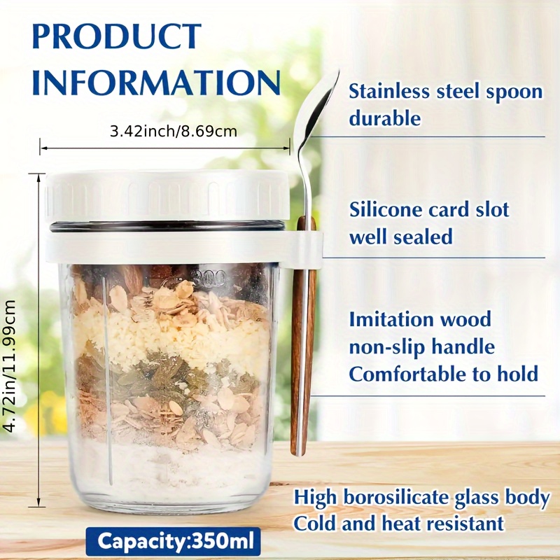 1pc/2pcs Glass Oatmeal Cup, Ov - огляд і ціна Baby Food Jars Glass