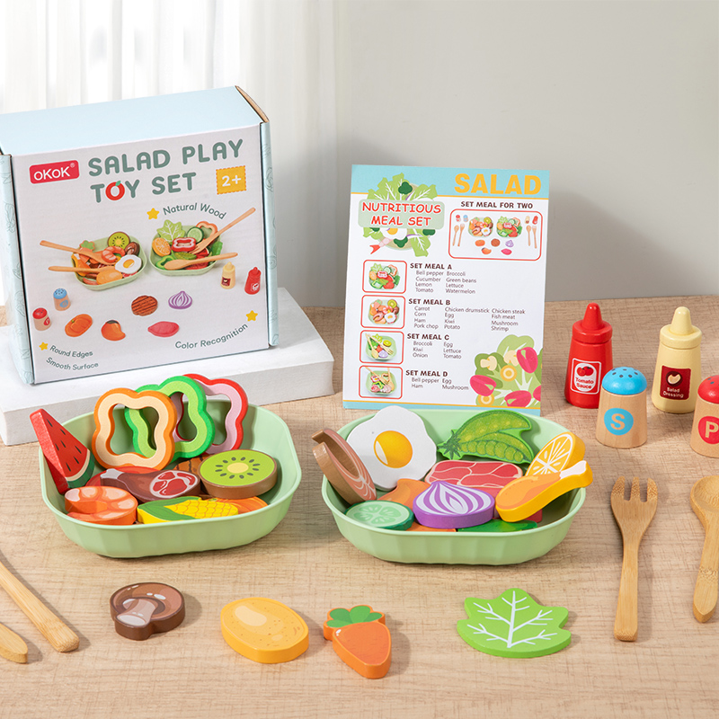 Wooden Simulation Salad Preten - огляд і ціна Baby Food Under 1 Year