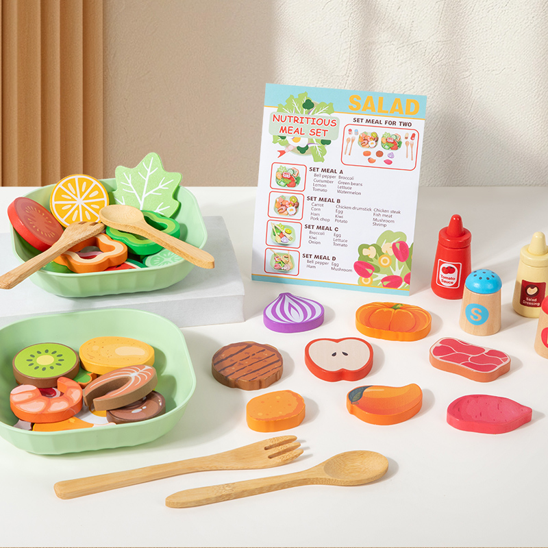 Wooden Simulation Salad Preten - огляд і ціна Baby Food Under 1 Year