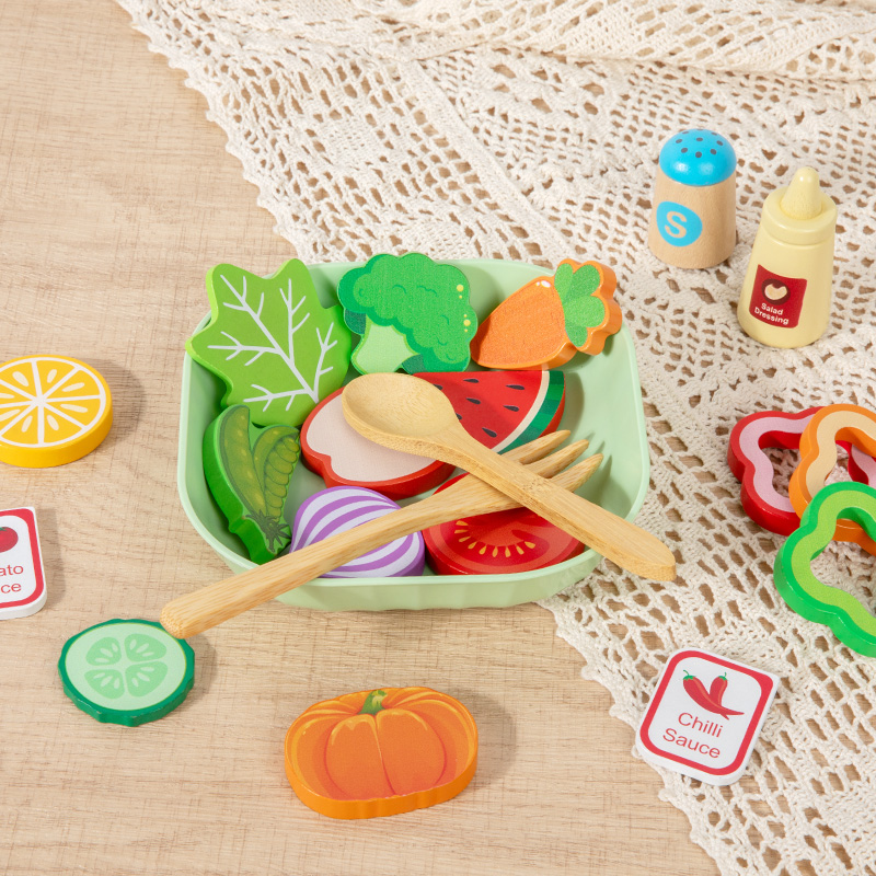 Wooden Simulation Salad Preten - огляд і ціна Baby Food Under 1 Year