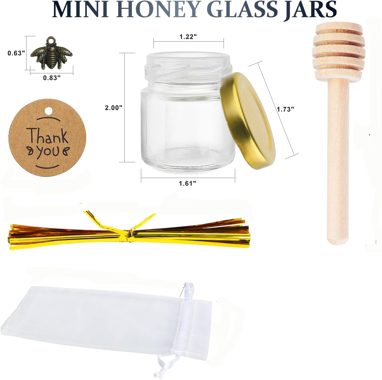 Mini Glass Honey Jars with Woo - огляд і ціна Baby Food Jars Glass