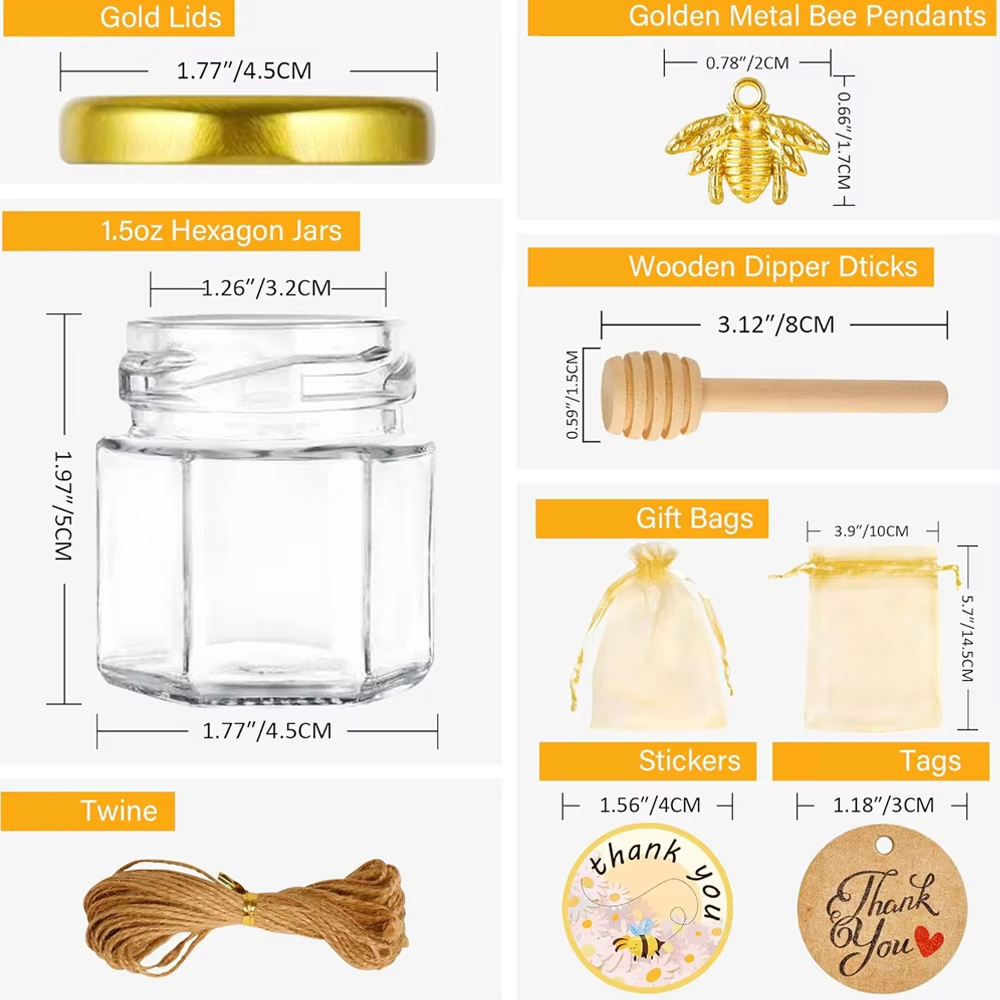 Small Honey Jar, Mini Honey Ja - огляд і ціна Baby Food Jars Glass