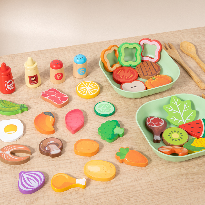 Wooden Simulation Salad Preten - огляд і ціна Baby Food Under 1 Year