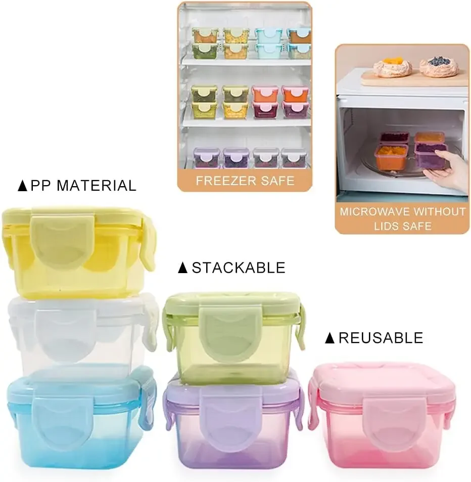 4Pcs Mini Food Storage Contain - огляд і ціна Baby Food Jars Glass