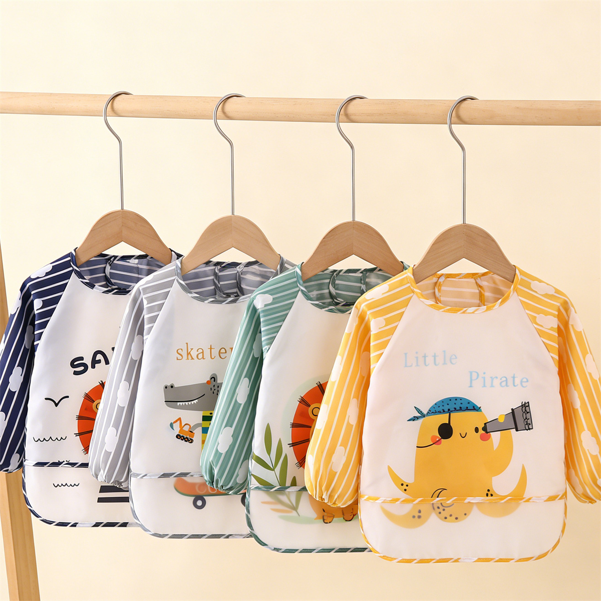 2pcs Waterproof Full Sleeve Ba - огляд і ціна Bib Long Sleeve