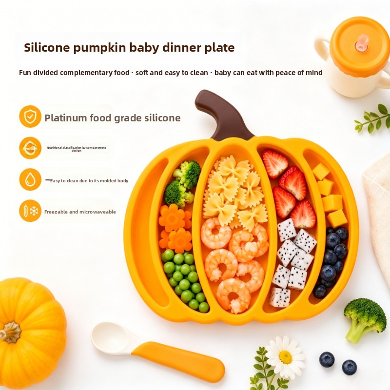 Pumpkin Silicone Baby Divided  - огляд і ціна Baby Food Dinner
