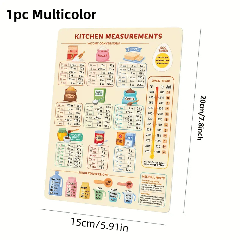 1PC Kitchen Conversion Chart,  - огляд і ціна Baby Food Chart