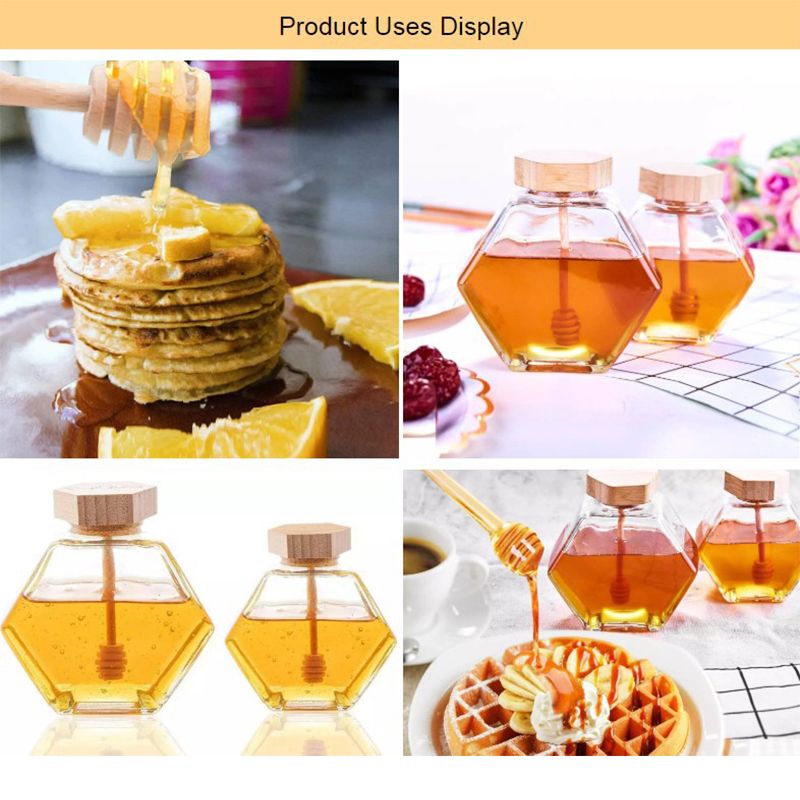 Hexagonal Glass Honey Bottle W - огляд і ціна Baby Food Jars Glass