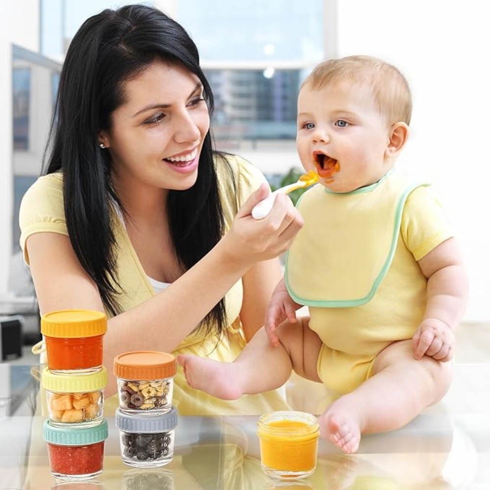 6pcs Glass Baby Food Jar Reusa - огляд і ціна Baby Food Jars Glass