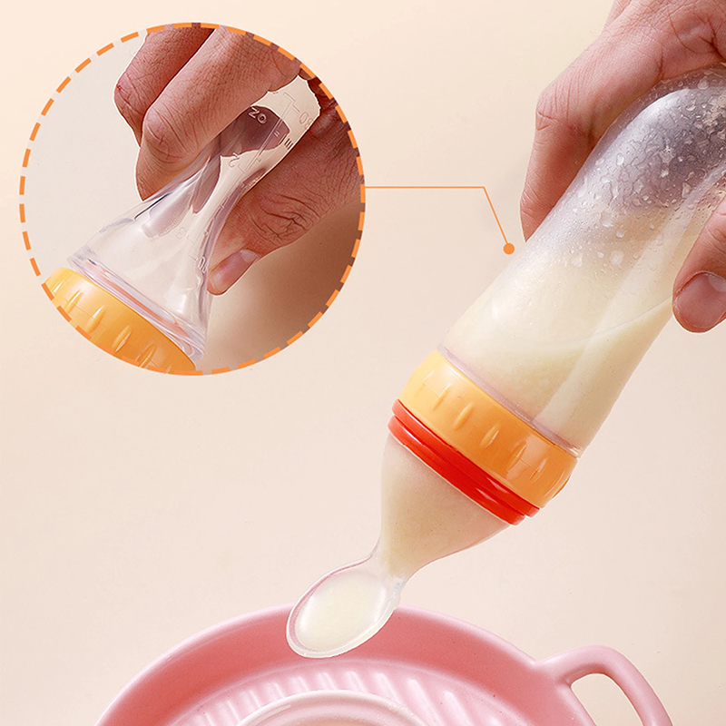 Squeezing Feeding Bottle Silic - огляд і ціна Baby Food Zone