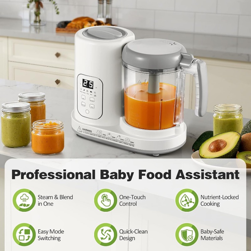 Baby Food Maker Steamer Blende - огляд і ціна Baby Food Hand Blender