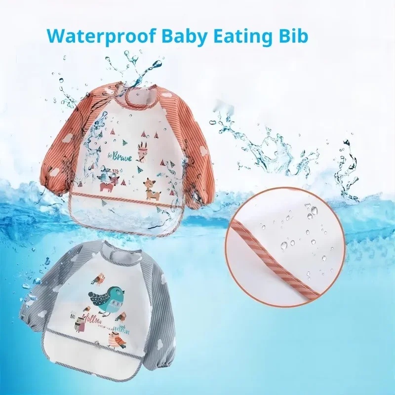 1-5pcs For1-3Year Baby Long Sl - огляд і ціна Bib Long Sleeve