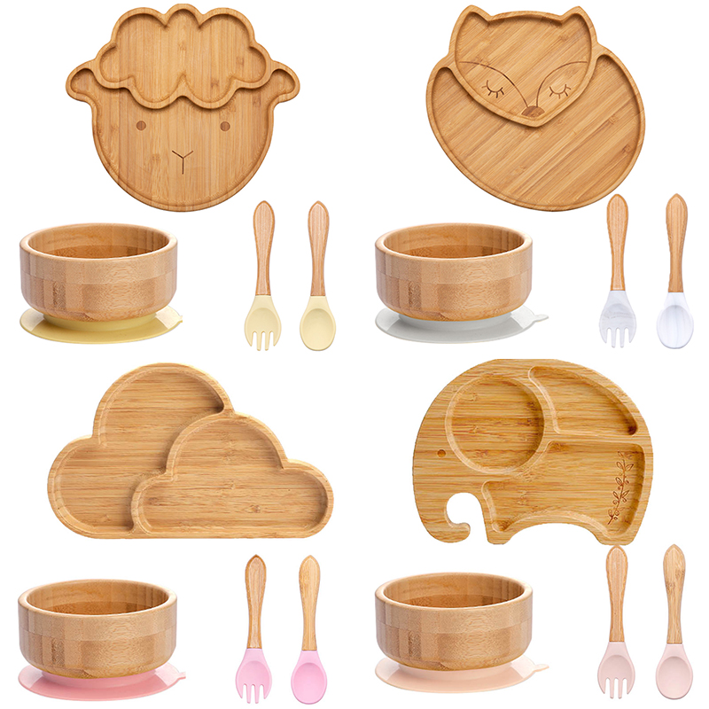 4pcs Children's Tableware Suct - огляд і ціна Baby Food Dinner