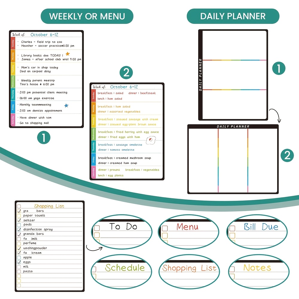 3pcs Magnetic Dry Erase Calend - огляд і ціна Baby Food Tracker