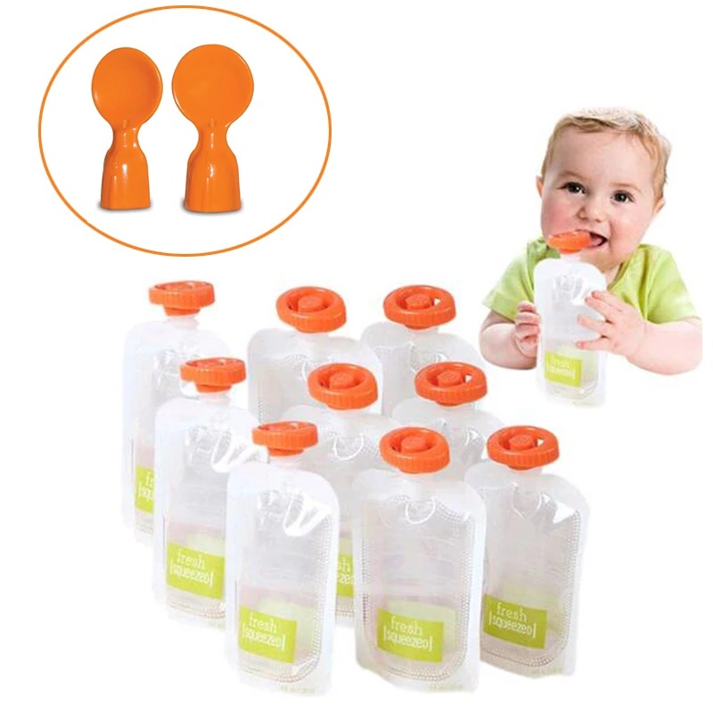 50Pcs Baby Food Storage Bag Ma - огляд і ціна Baby Food Jars Glass